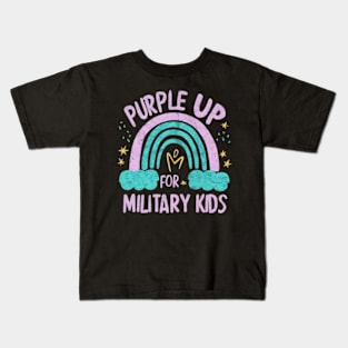 Purple Up For Military Kids Military Child Month Kids T-Shirt